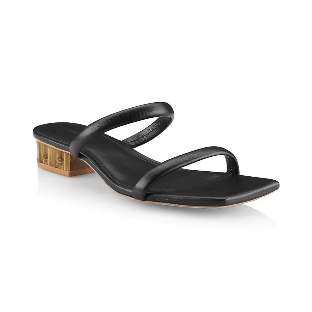 Cult Gaia Liz Bamboo-Heel Leather Mules size 38